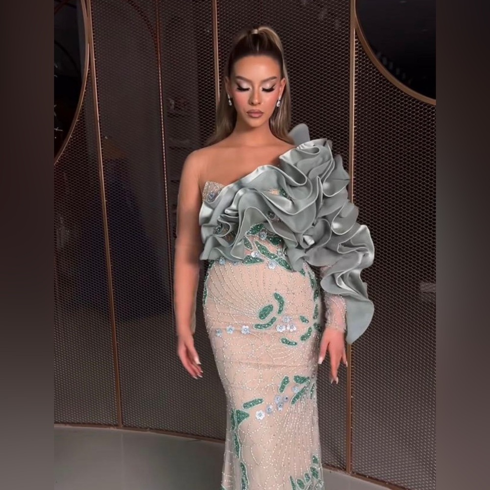 Sage green tabja dress
